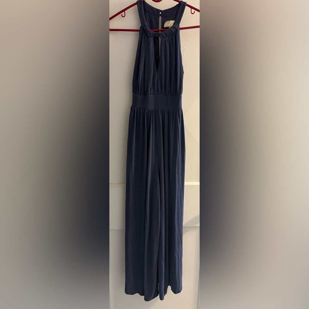 Anthropologie Moulinette Soeurs Eremita Blue Wide Leg Jumpsuit Size XSP